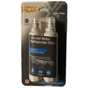 HDX Home Depot FML-4 Refrigerator Ice & Water Filter for LG LT800P 2PK